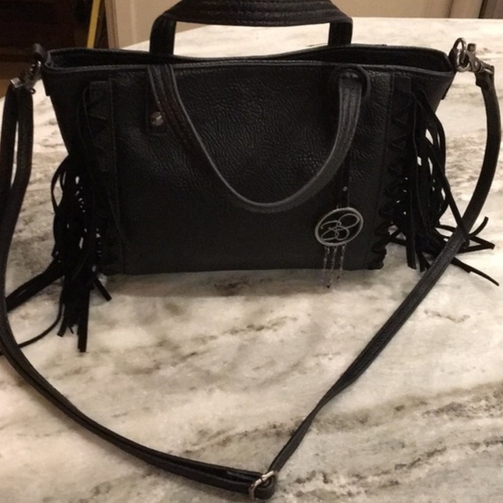 Jessica Simpson black fringe crossbody